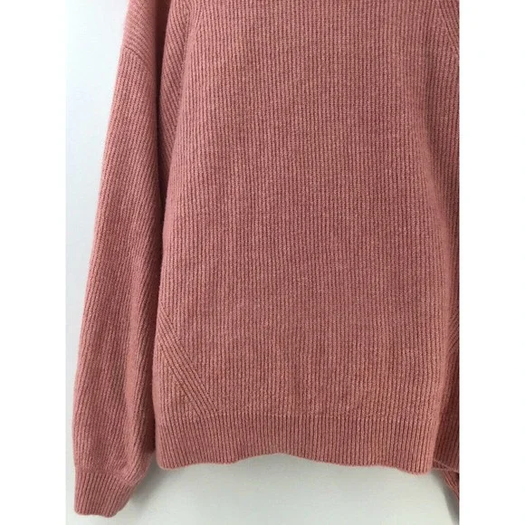 Halogen Sweater Women Size X1 Wool Blend Ruffles Neck Blush - Picture 8 of 16